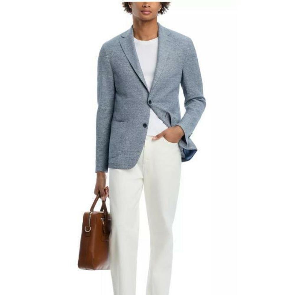 Vince Cotton Men's Slim Fit Casual Blue Sport Coat 46R Rtl $598.00 - Picture 3 of 9